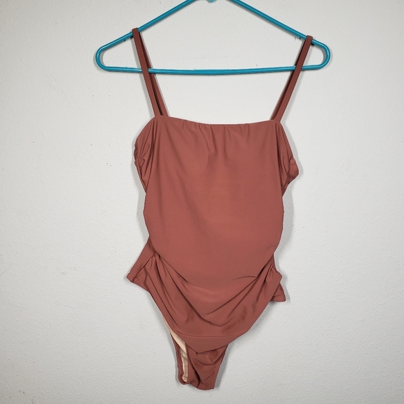 Rust Brown Swimsuit - Picture 1 of 8